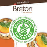 Breton Gluten Free Flax & Sea Salt Crackers (Pack of 3) - Non-GMO, Plant-Based, For Snacking, Dips, Cheese and Spreads, 3x4.76oz