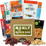 Manly Munch Box Jerky Gift Box - High Protein Beef & Turkey Jerky Variety Pack