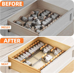 MUDEELA Clear Spice Drawer Organizer for Kitchen Storage