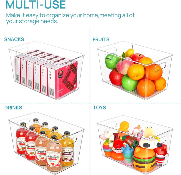 Clear Plastic Storage Bins for Home Organization and Storage