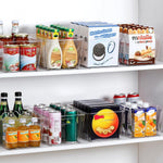 12 pack large clear storage bins with handles and labels for home organization