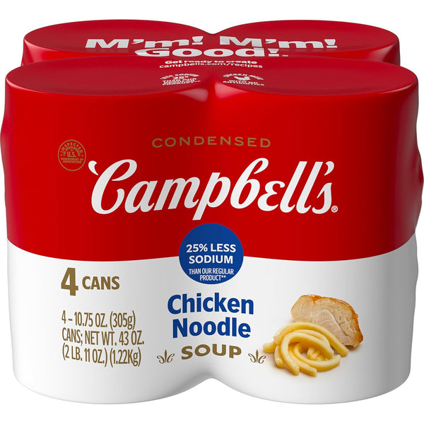 Campbell's Condensed Chicken Noodle Soup, 10.75 Oz Can, Pack of 4