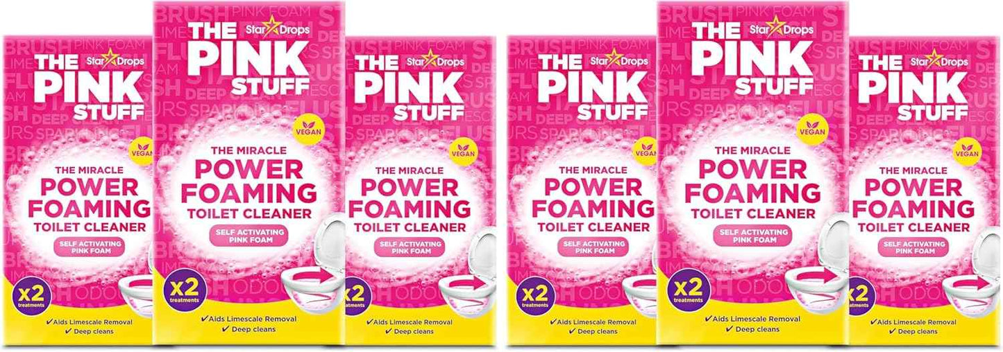 Stardrops - The Pink Stuff - The Miracle Power Foaming Toilet Cleaner - 2 Treatments - Self Activating Pink Foam Pack of 1 (7 Ounce)