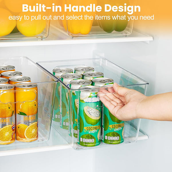 Clear Pantry Organizer Bins for Kitchen and Bathroom Storage