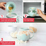 ecolution 1.5-quart aqua micro-pop microwave popcorn popper 3-in-1 lid dishwasher safe made without bpa