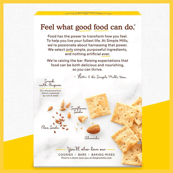Simple Mills Almond Flour Crackers, Family Size, Fine Ground Sea Salt - Gluten Free, Vegan, Healthy Snacks, 7 Ounce (Pack of 2)