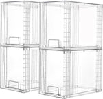 Vtopmart 4 Pack Stackable Storage Drawers for Home Organization