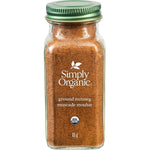 Simply Organic Pure Ground Nutmeg, 2.3 Ounce Jar, Aromatic, Subtly Spicy-Sweet Flavor, Organic, Kosher, No GMO, No ETO