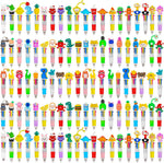 cZWZ 20Pcs Mini Multicolor Pens 4-in-1 Cute Ballpoint Pens for Kids Birthday Party Favors Gifts Teacher Supplies