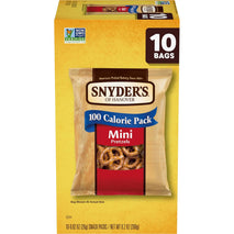 Snyder's of Hanover Mini Pretzels, 10 Count, 0.92 Oz, Individually Wrapped Snack Packs