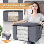 6 pack storage bags for clothes and blanket organization