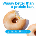Glazed Vanilla Protein Donuts with 22g Protein, Zero Sugar, Gluten Conscious, Low Carb, Keto Suitable, 8 Pack