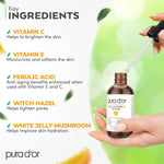 pura d'or 20% vitamin c serum 4 oz - lightweight, retinol, hyaluronic acid, ferulic acid treatment for face & eyes - men & women