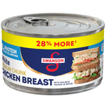 Swanson White Premium Chunk Chicken Breast with Rib Meat in Water, 12.5 oz (Pack of 2) for Salads or Recipes