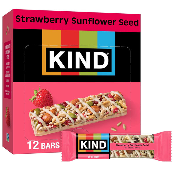 KIND Snacks Bars, Blueberry Vanilla Cashew, Gluten Free, 5g Protein, 12 Count