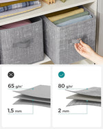 Storage Cubes for Closet Organization with Non-Woven Fabric and Double Handles