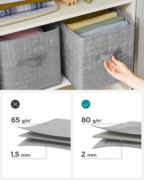 Storage Cubes for Closet Organization with Non-Woven Fabric and Double Handles