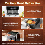 305 Pcs Air Fryer Liners for Bella Slim | Ninja DZ201 | Cosori Dual Air Fryer, Non Stick Rectangle Air Fryer Liners Disposable, Dual Airfryer Liners Parchment Paper Sheets