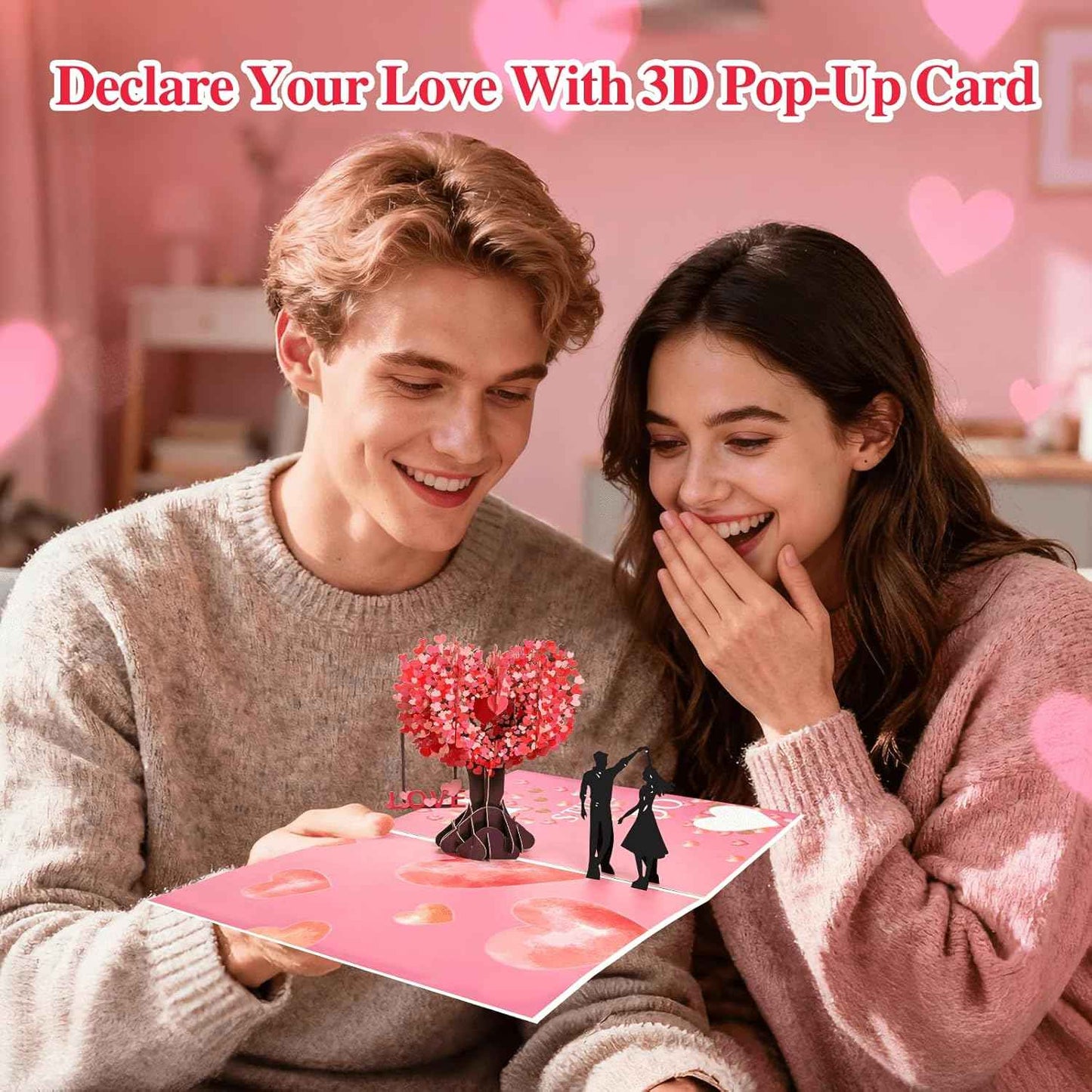 3D Pop Up Anniversary Card, I Still Do Love Tree Hearts Couple Wedding Card for Her, Wife, Husband, Him, Girlfriend, Romantic Love Letter Gift for Wedding, Anniversary, Valentines, Birthday