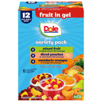 Dole Diced Peaches, Mandarin Oranges, and Cherry Mixed Fruit Variety Pack, 12 Pack, 4 oz Bowls