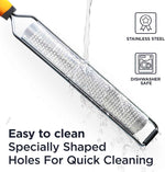 Deiss PRO Citrus Lemon Zester & Cheese Grater - Razor-Sharp Stainless Steel Blade + Protect Cover - Dishwasher Safe Grater for Parmesan, Citrus, and More
