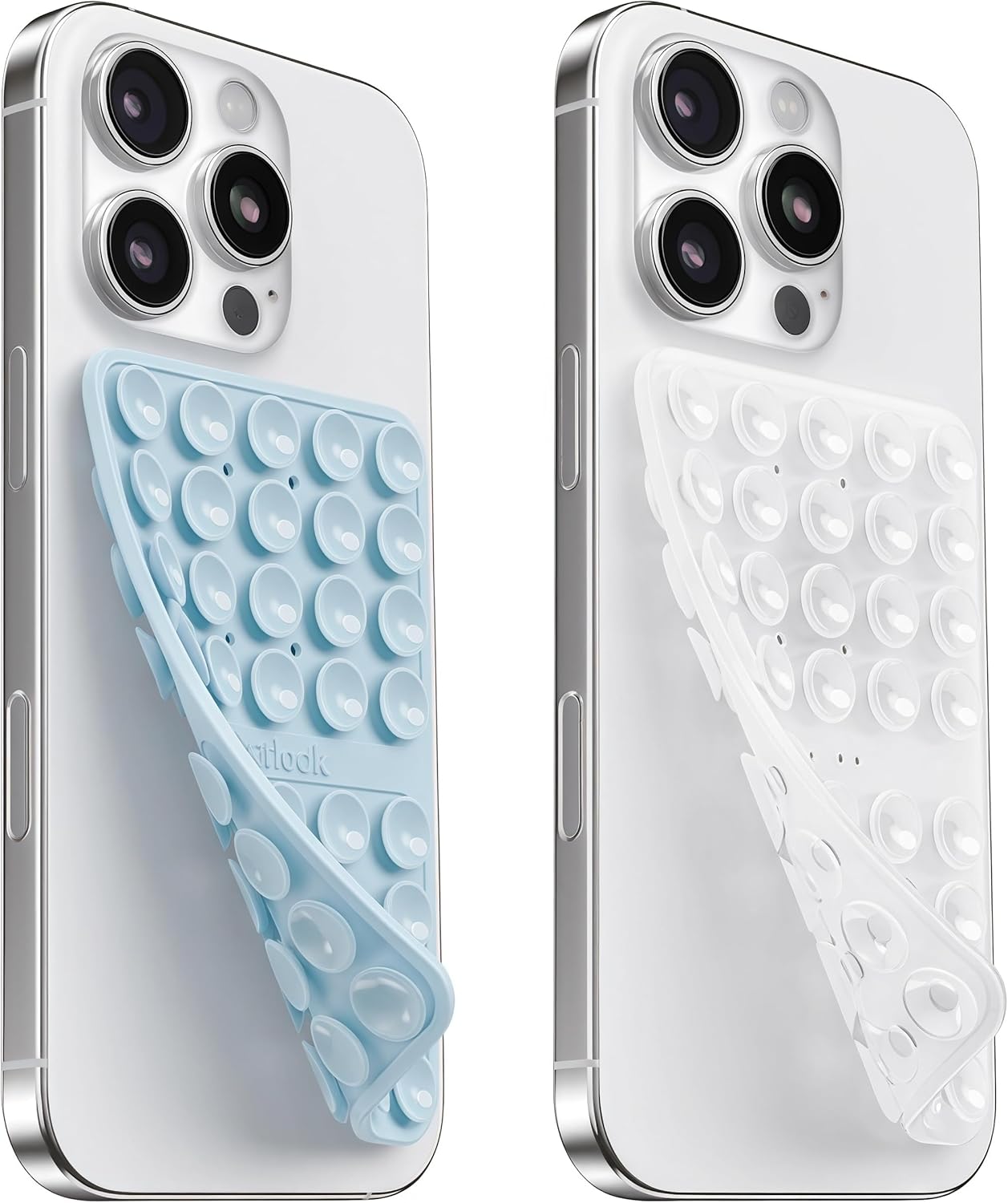 Klearlook Silicone Double-Sided Suction Cup Phone Case Detachable Mount, Sticky Phone Grip with Higher Suction Power for iPhone, Hands-Free Phone Accessories Holder for Selfies and Videos, Light Pink