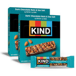 KIND Dark Chocolate Nuts & Sea Salt Snack Bars, 24 Count, Gluten Free, Low Sugar, High Fiber