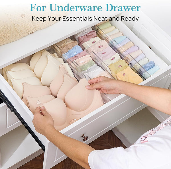12 Pack Drawer Dividers for Clothes and Storage