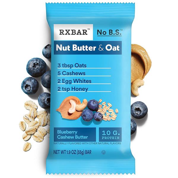 RXBAR Nut Butter and Oat Protein Bars, 12 Count, 23.2oz Box