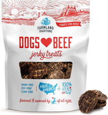 Farmland Traditions Beef Jerky Dog with 3 Ingredients and No Fillers