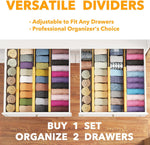 Bamboo dresser drawer dividers for organization and customization