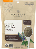 Navitas Organics USDA Organic Non GMO Superfood Chia Seeds 16oz Bag 15 Servings Omega 3 Fiber Minerals