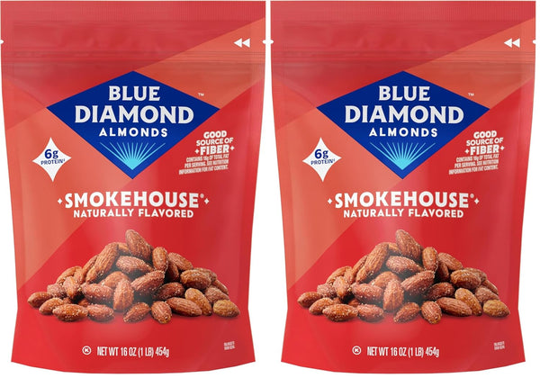 Blue Diamond Low Sodium Lightly Salted Snack Almonds 16 Oz Resealable Bags - Pack of 1