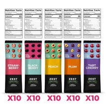 Fruit Snacks by Zest Delites, Vegan Apple-Based Strips, 50 Pieces, 0.88 oz Each