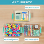 Vtopmart 6 Qt Plastic Storage Bins with Lids for Home Office and School Supplies