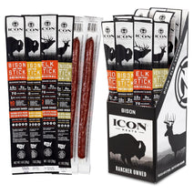 ICON Meats Snack Sticks Sampler, 24 Pack, Assorted Bison, Elk, Venison & Pork