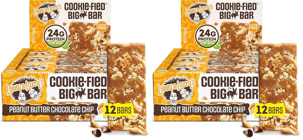 Lenny & Larry's Cookie-fied BIG BAR - Chocolate Chip Cookie Dough Vegan Protein Bars