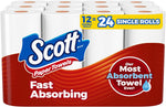 Scott Paper Towels, Choose-A-Sheet, 6 Double Rolls = 12 Regular Rolls (108 Sheets Per Roll)