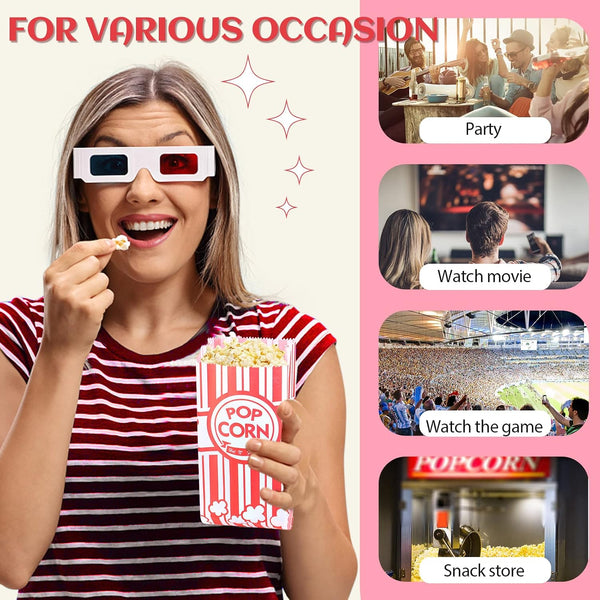 Essenya 202 Pcs Popcorn Bags with Popcorn Scoop and Salt Shaker