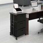 MAX Houser 3-Drawer Dresser Storage Tower for Bedroom, Closet, Office, Black