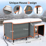 siwa mary heated cat house weatherproof outdoor cat shelter with cat heating pad