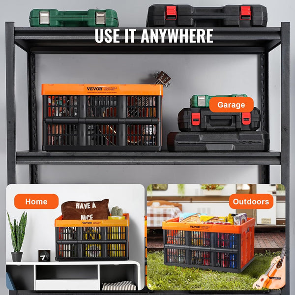 45L Collapsible Milk Crates 3 Packs for Storage and Organization