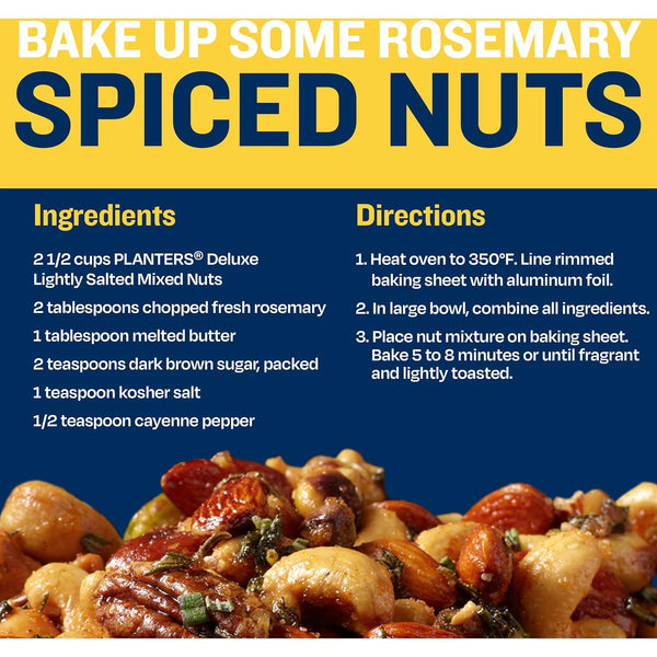 Deluxe Mixed Nuts, Cashews, Almonds, Brazil Nuts, Pistachios, Pecans, Lightly Salted, 15.25 oz Canister
