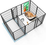 FXW Homeplus Unleashed Indoor Dog Playpen - Stress-Free and Safe Play, Heavy Duty 24 Inch 6 Panels Dog Pen for Puppy and Small Dogs, Black│Patented