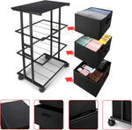 MAX Houser 3-Drawer Dresser Storage Tower for Bedroom, Closet, Office, Black
