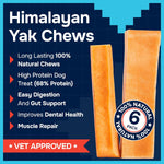 Natural yak cheese Himalayan made dog chews for all breeds, lactose free, dental cleaning for aggressive chewers - small, medium, large