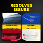Meguiar's Quik Scratch Eraser Kit for car surface blemishes, includes ScratchX and microfiber towel