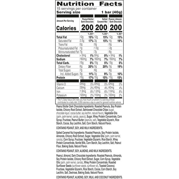 Nature Valley Protein Bars Variety Pack, 15 Count, 21.3 oz Box