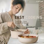 19-piece non-stick cookware set with detachable handles