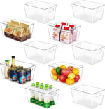 Clear Pantry Organizer Bins for Kitchen and Bathroom Storage